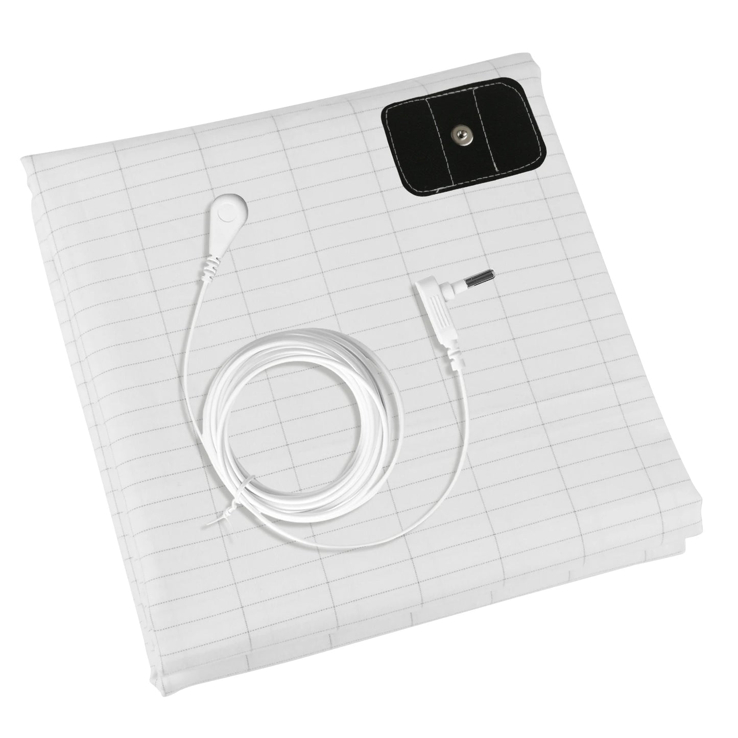 10% Silver Fiber Grounding Sheet Flat Bedsheet with Grounding Cord Organic Cotton Health Sheet Natural Wellness Release Stress