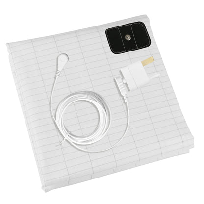 10% Silver Fiber Grounding Sheet Flat Bedsheet with Grounding Cord Organic Cotton Health Sheet Natural Wellness Release Stress