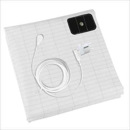 10% Silver Fiber Grounding Sheet Flat Bedsheet with Grounding Cord Organic Cotton Health Sheet Natural Wellness Release Stress