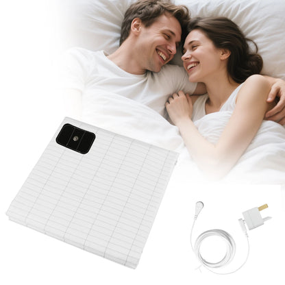 10% Silver Fiber Grounding Sheet Flat Bedsheet with Grounding Cord Organic Cotton Health Sheet Natural Wellness Release Stress