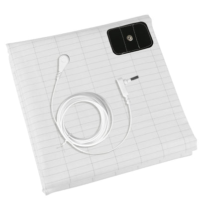 10% Silver Fiber Grounding Sheet Flat Bedsheet with Grounding Cord Organic Cotton Health Sheet Natural Wellness Release Stress