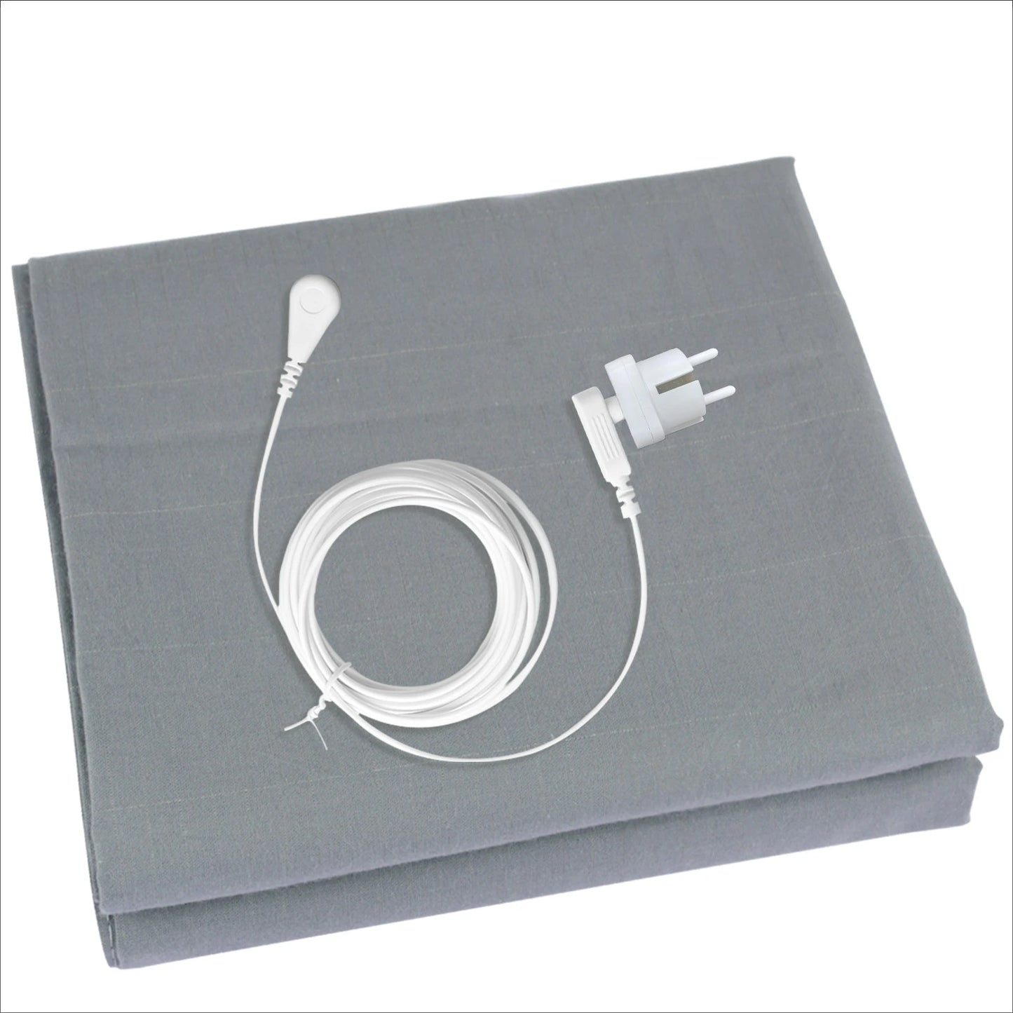 10% Silver Fiber Grounding Sheet Flat Bedsheet with Grounding Cord Organic Cotton Health Sheet Natural Wellness Release Stress