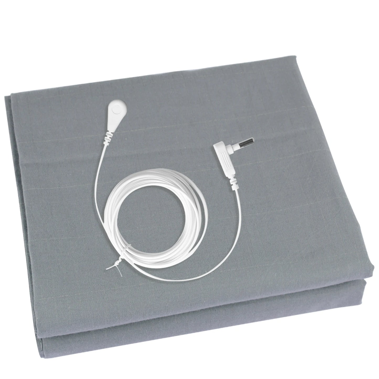 10% Silver Fiber Grounding Sheet Flat Bedsheet with Grounding Cord Organic Cotton Health Sheet Natural Wellness Release Stress